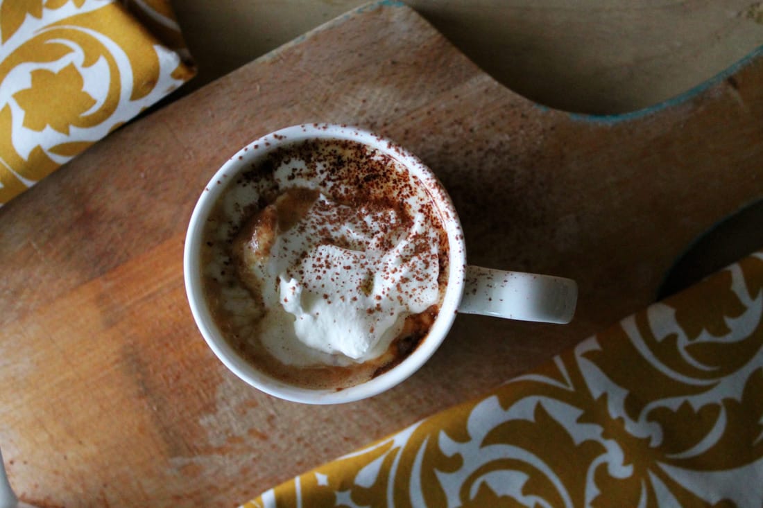 Two-ingredient soy milk hot chocolate